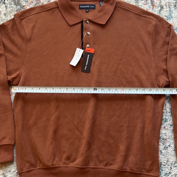NWT Mens Large Siegfried Saddle Burnt Orange Pullover Jacket Sweatshirt - Picture 3 of 9